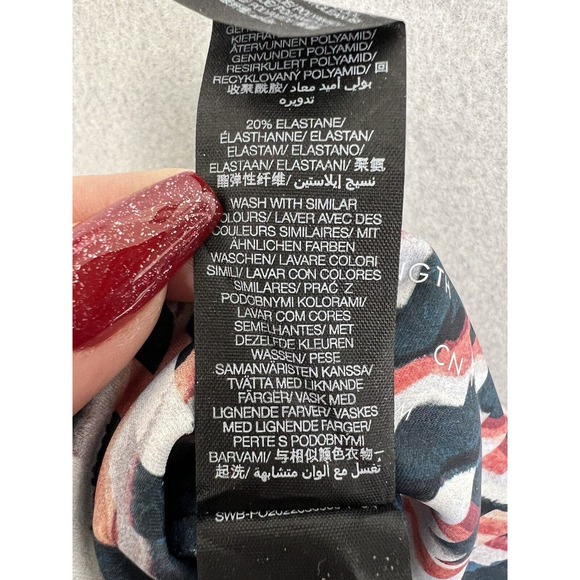 Sweaty Betty Leggings 7/8 Length Rapid Run Blue Spliced Mirage Print Size 6 - Picture 14 of 16